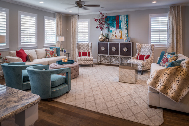 Rustic Modern in Sugar Land - American Southwest - Living Room - Houston -  by The Design Firm | Houzz IE