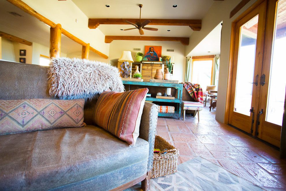 Rustic Southwest Meets Modern - Southwestern - Living Room - Phoenix ...