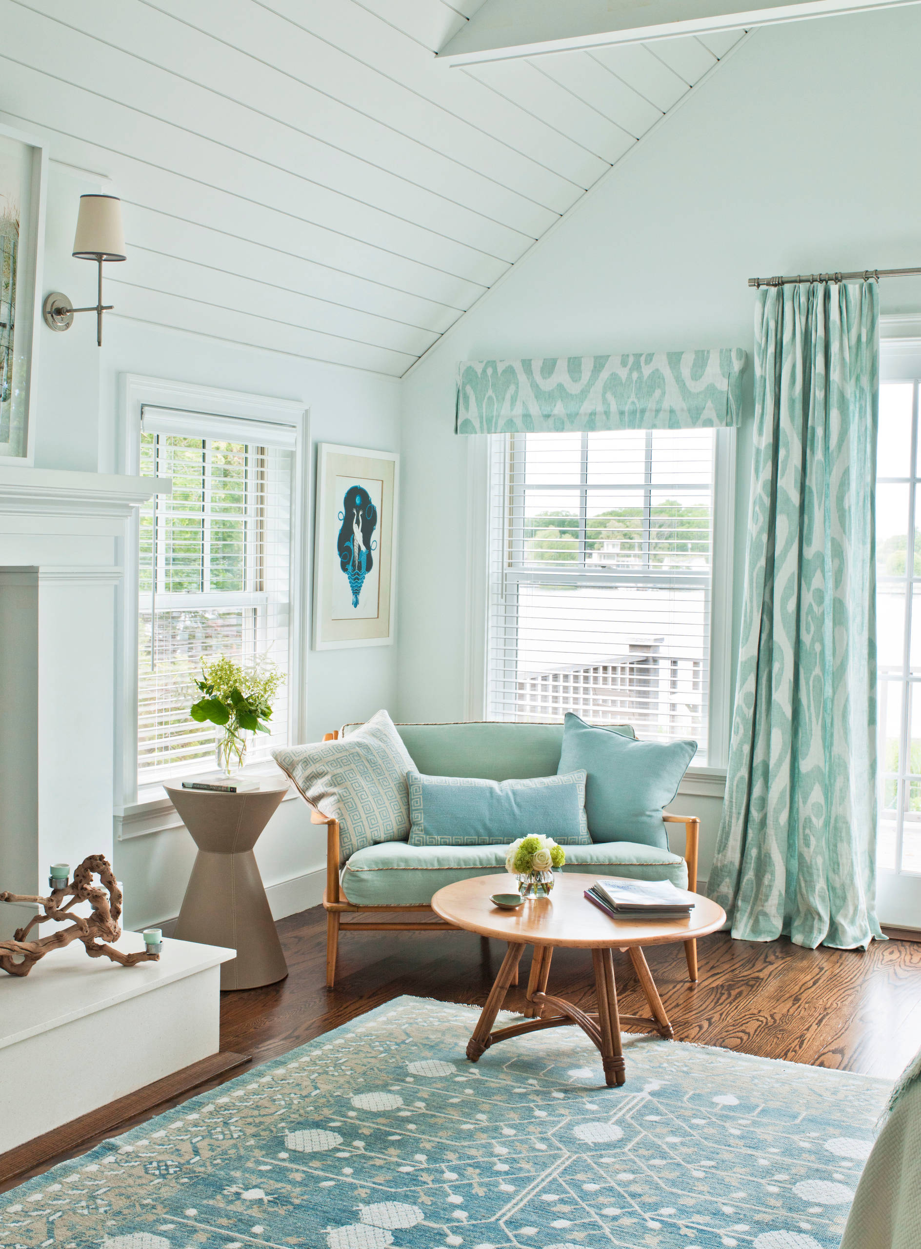 75 Beautiful Turquoise Living Room Pictures Ideas January