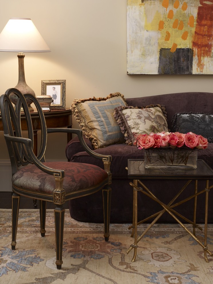 Living room - traditional living room idea in San Francisco with beige walls