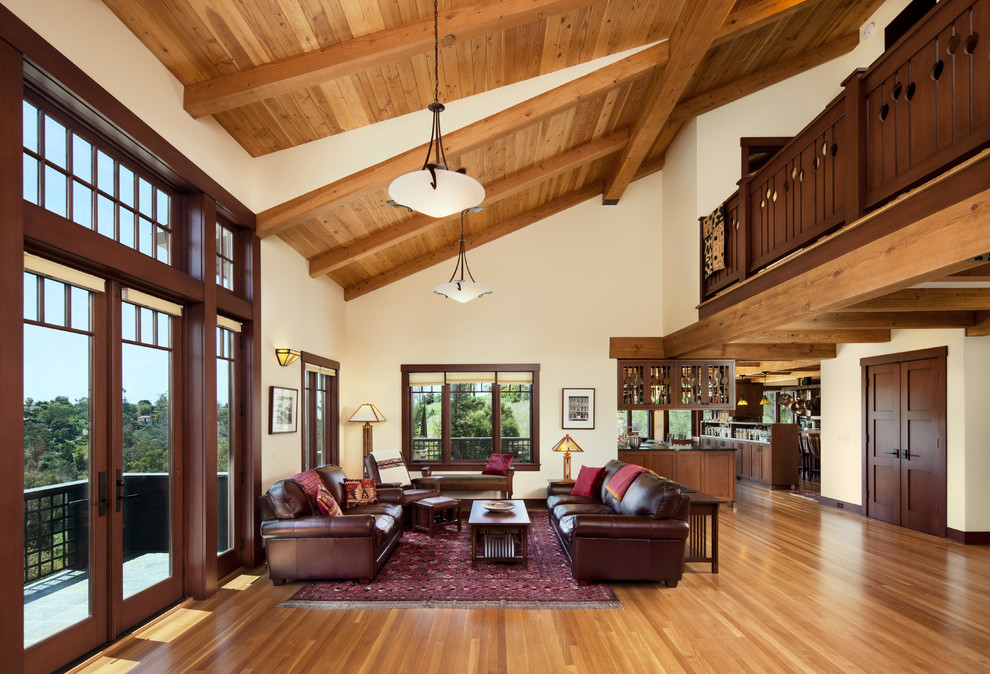Inspiration for a craftsman living room remodel in Santa Barbara
