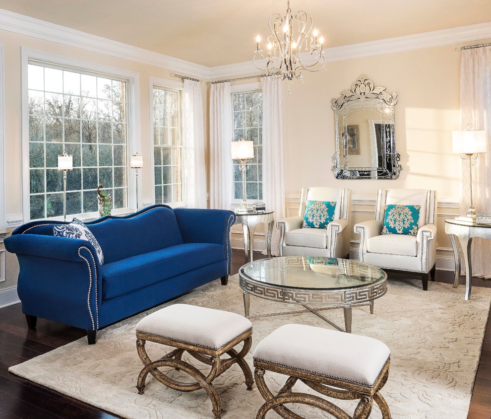 Sapphire Glam Living Room Contemporary Living Room Baltimore by