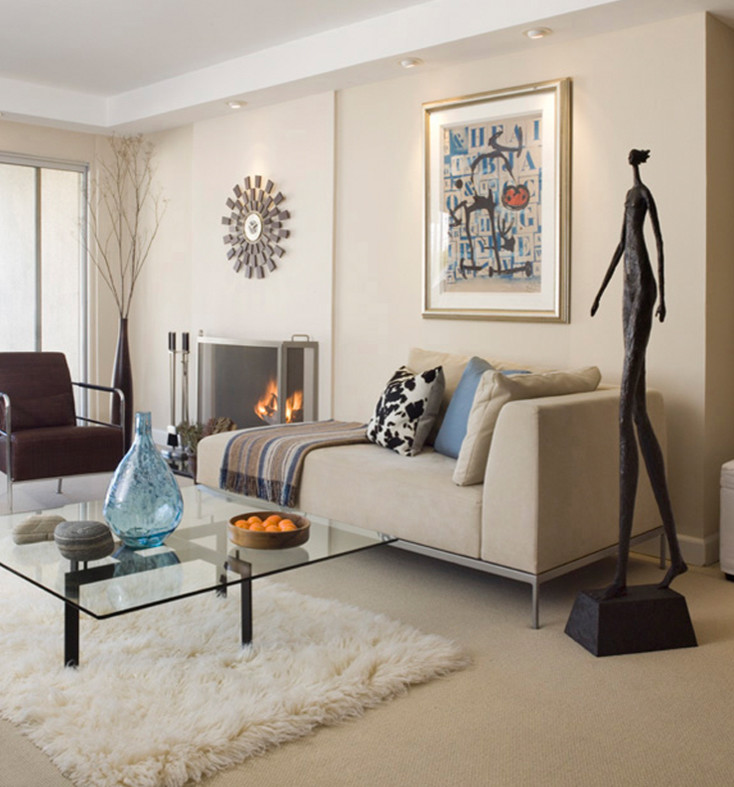 Example of a trendy living room design in San Francisco
