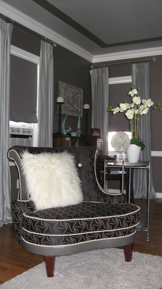 Living room - contemporary living room idea in Cleveland