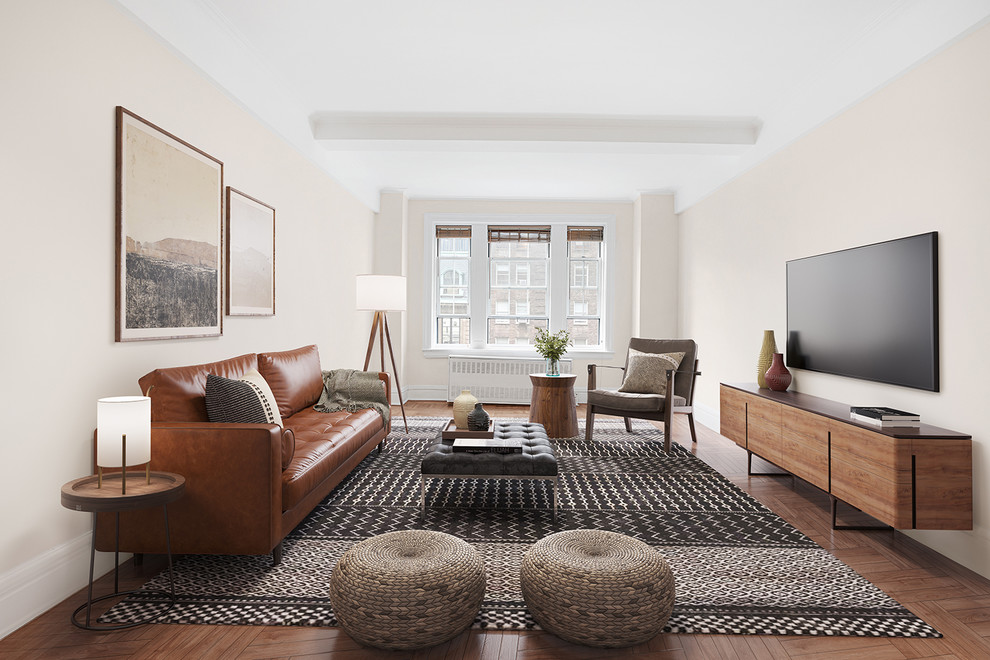 Example of a danish living room design in New York