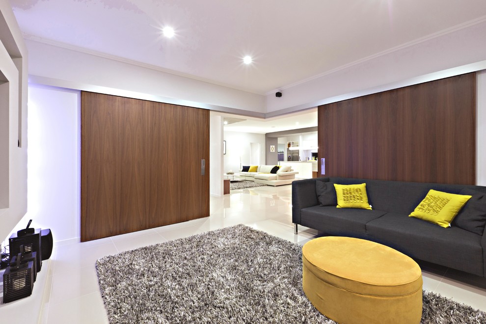 Modernes Wohnzimmer in Brisbane