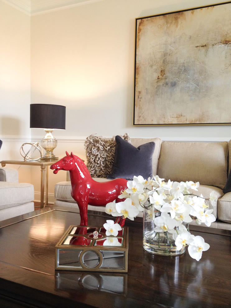 Scarsdale, NY Living Room and Dining Room Transitional Living Room