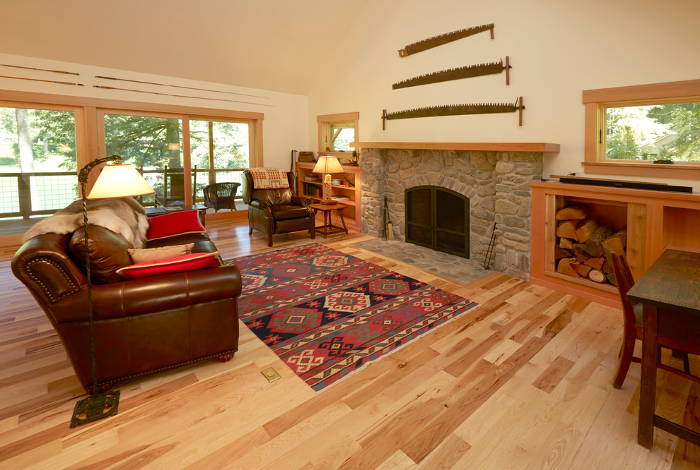Inspiration for a craftsman living room remodel in Other