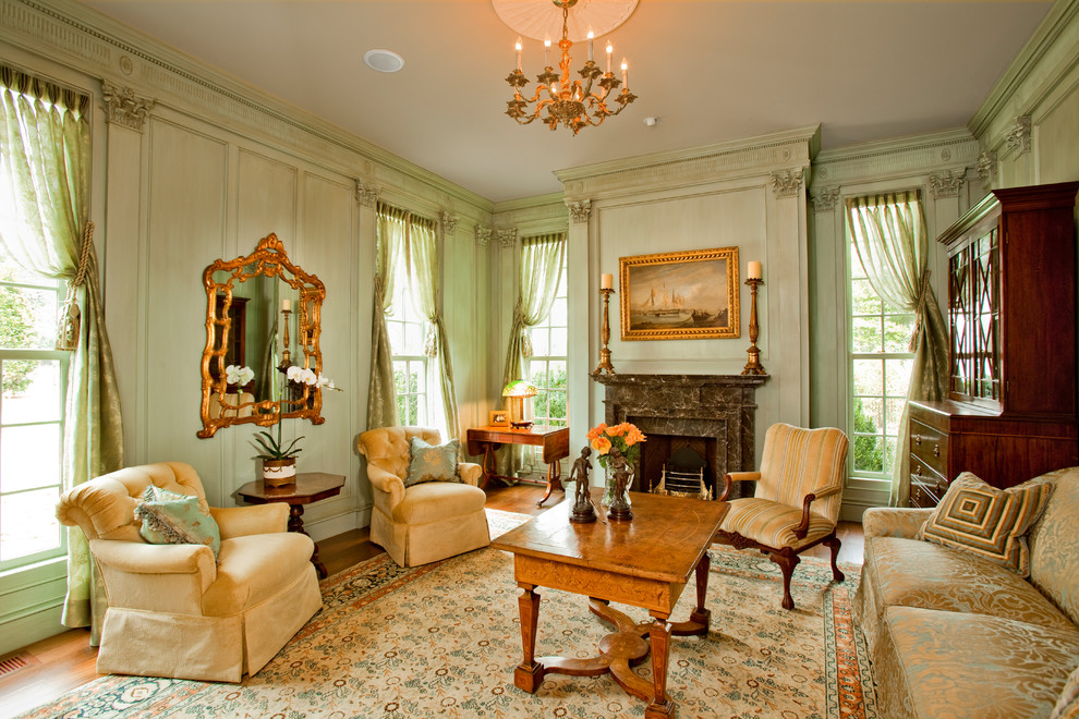 Inspiration for a victorian living room remodel in Nashville