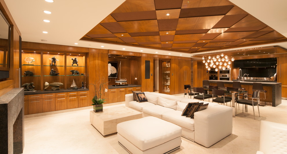 Seaside Penthouse Contemporary Living Room Vancouver by Radius