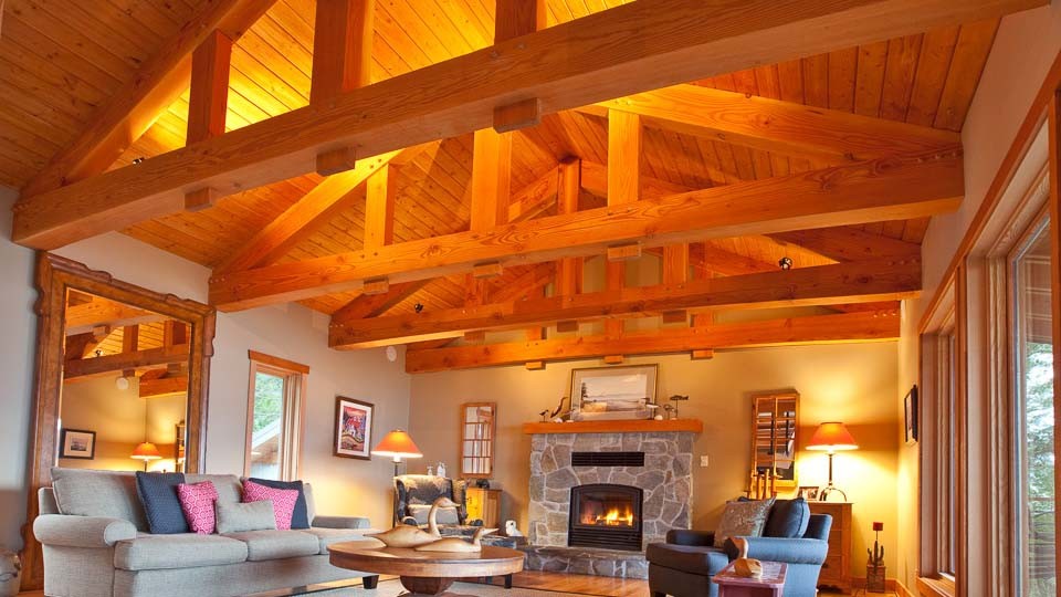 Seaside Timber Frame Renovation Living Room Vancouver By Island