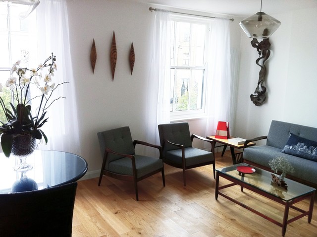 Seating area with Mid-Century Modern pieces - Modern - Living Room ...