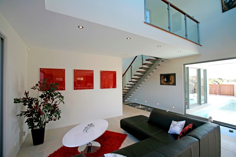 Inspiration for a modern living room remodel in Brisbane