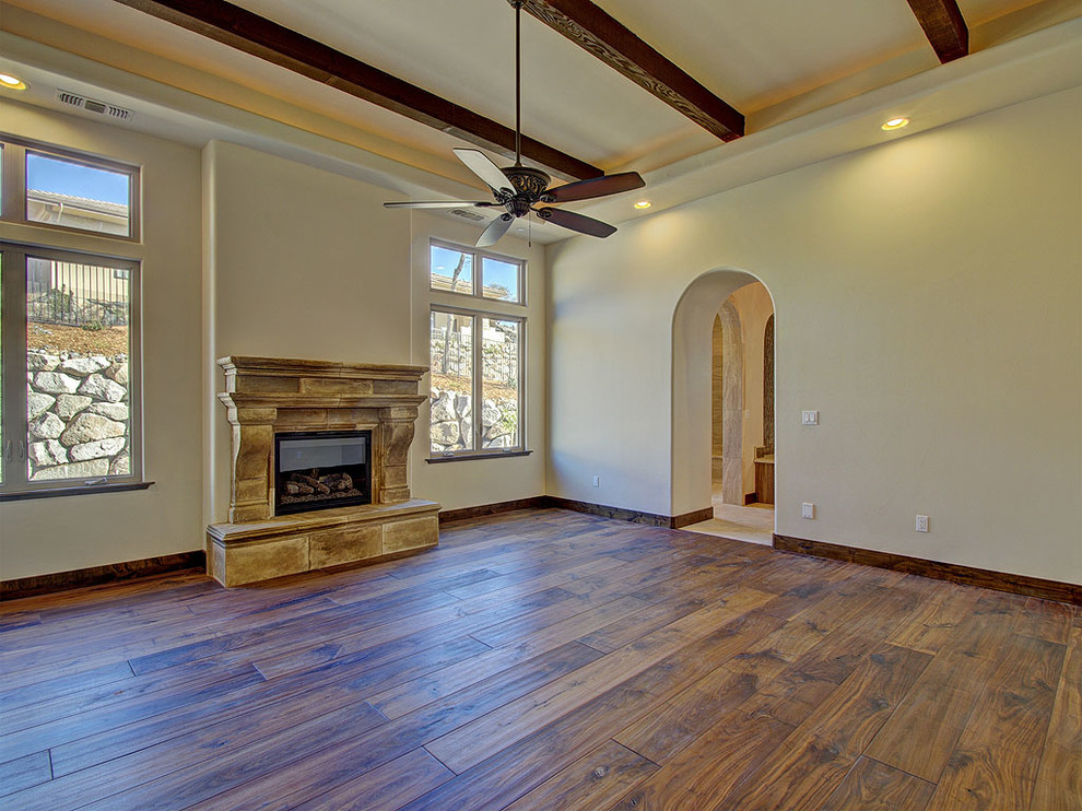 Living room - mediterranean living room idea in Sacramento