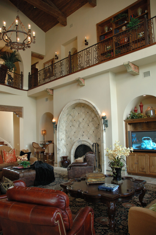 Inspiration for a mediterranean living room remodel in Austin