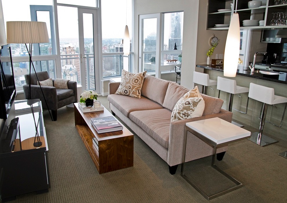 Inspiration for a contemporary living room remodel in Vancouver