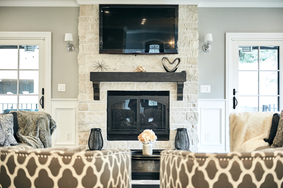 Shadyside Transitional Living Room New York by Stout Building