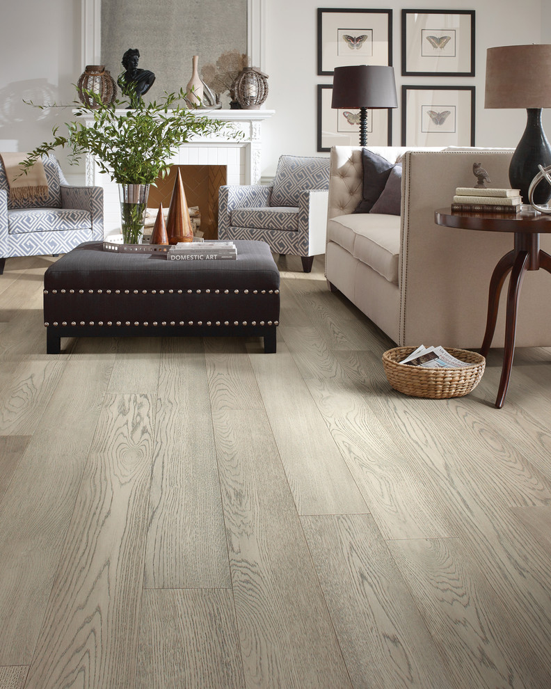 Inspiration for a medium sized classic formal open plan living room in New York with medium hardwood flooring.