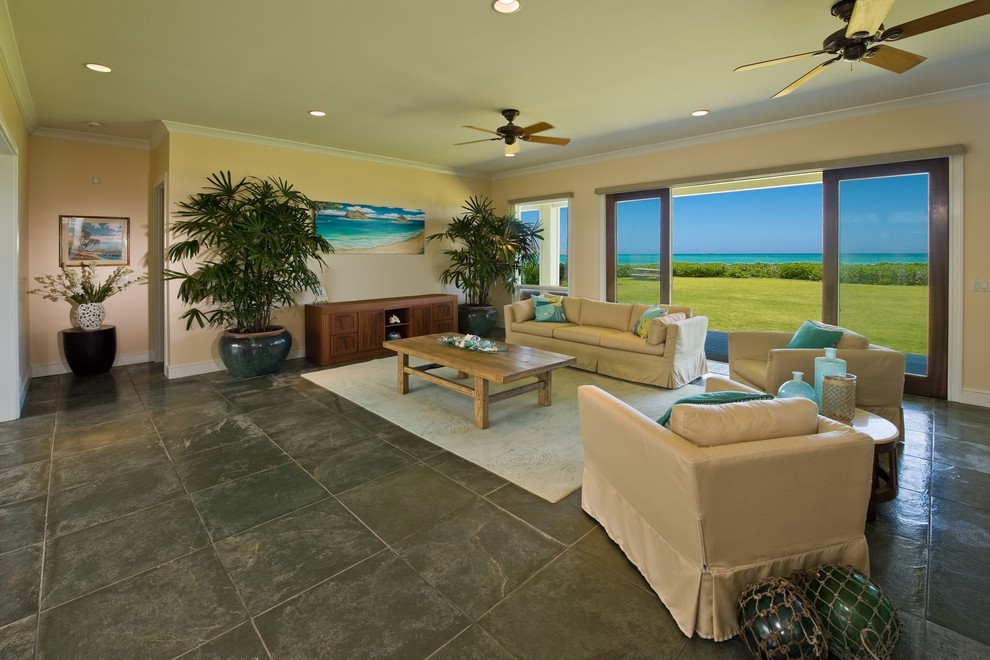 Shorebreak Tropical Living Room Hawaii by Archipelago Hawaii Luxury Home Designs Houzz
