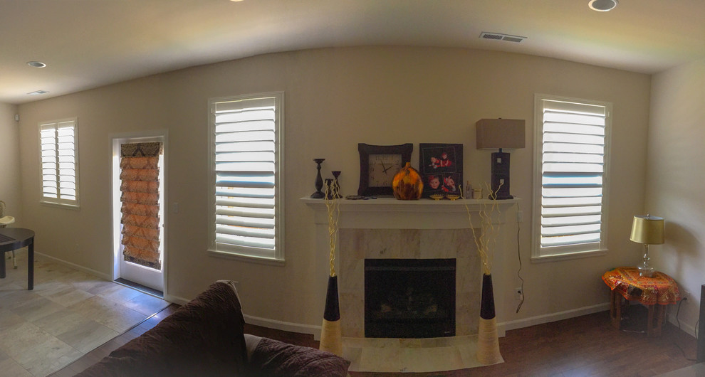  Shutters Modern Living Room Seattle by Budget Blinds of
