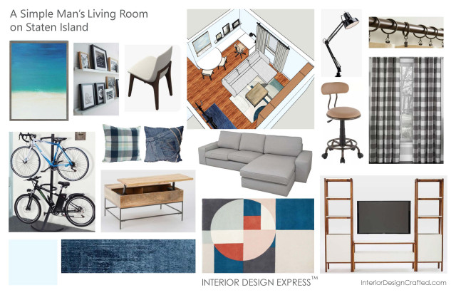Simple Man S Living Room Contemporary Living Room New York By Interior Design Crafted houzz