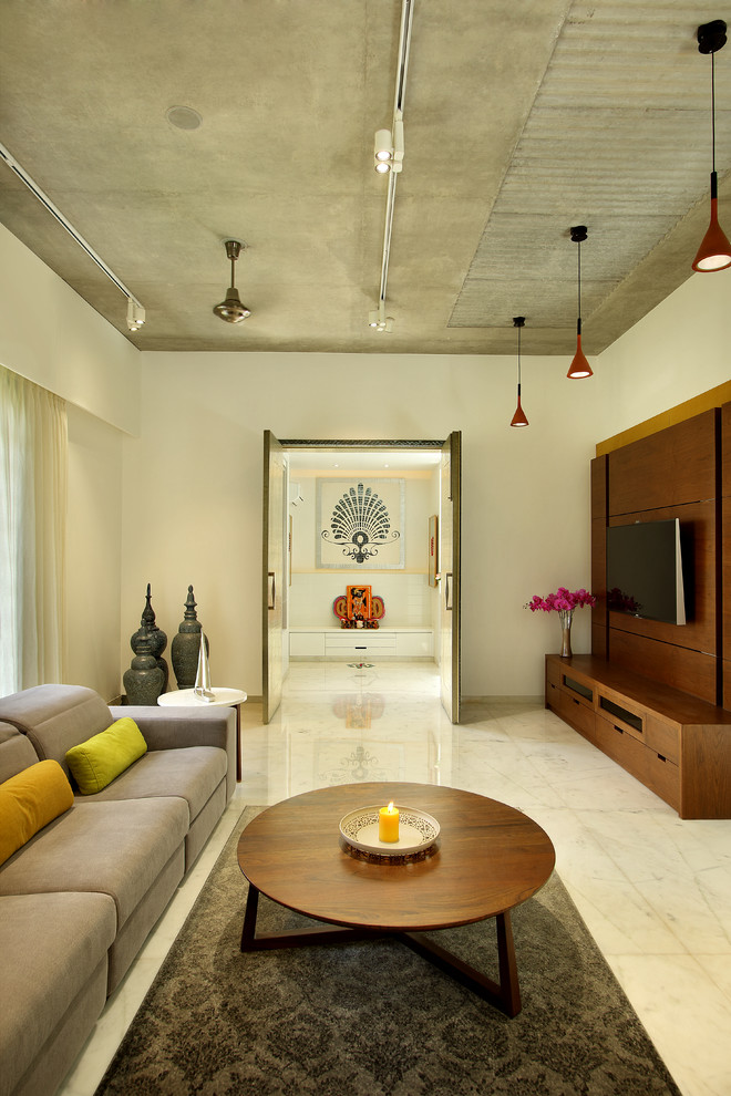 Inspiration for a modern living room in Ahmedabad.