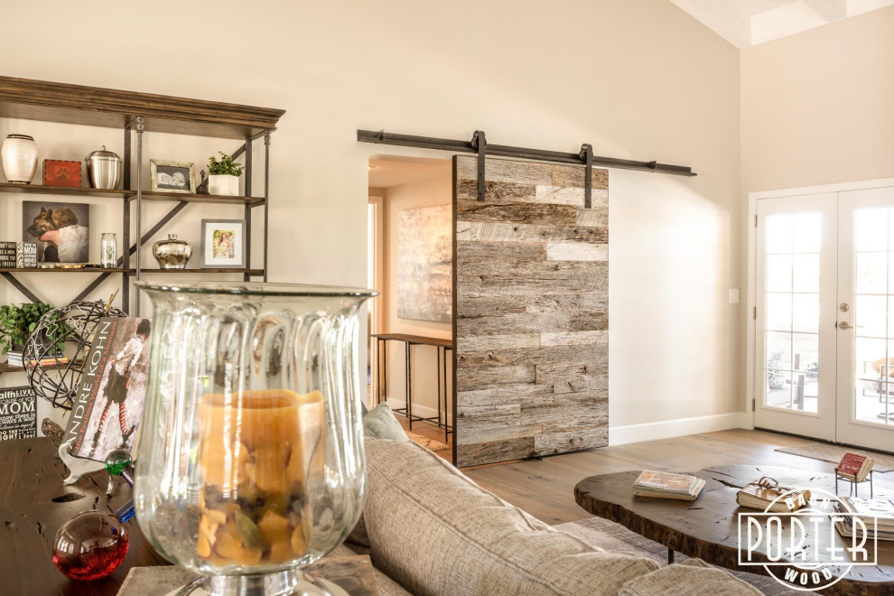 Sliding Barn Door Tobacco Grey Living Room Door Herndon Door