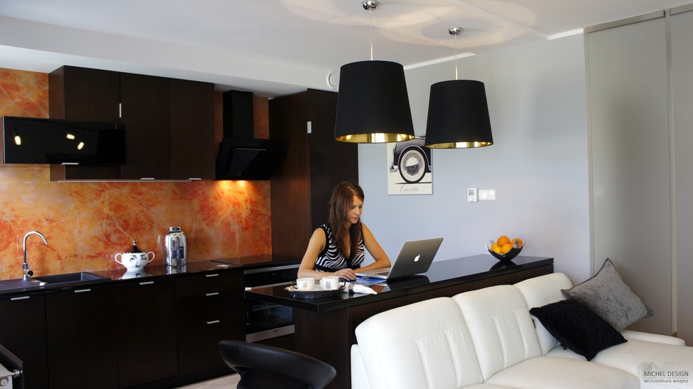 Inspiration for a modern living room remodel in Other
