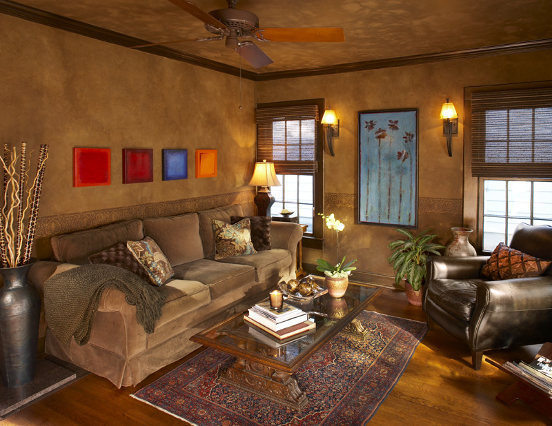 Living room - eclectic living room idea in Dallas