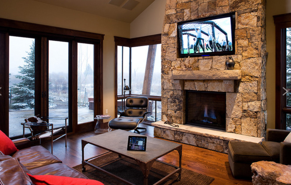 Smart, Green Living Room - Rustic - Living Room - Denver - by Mountain ...