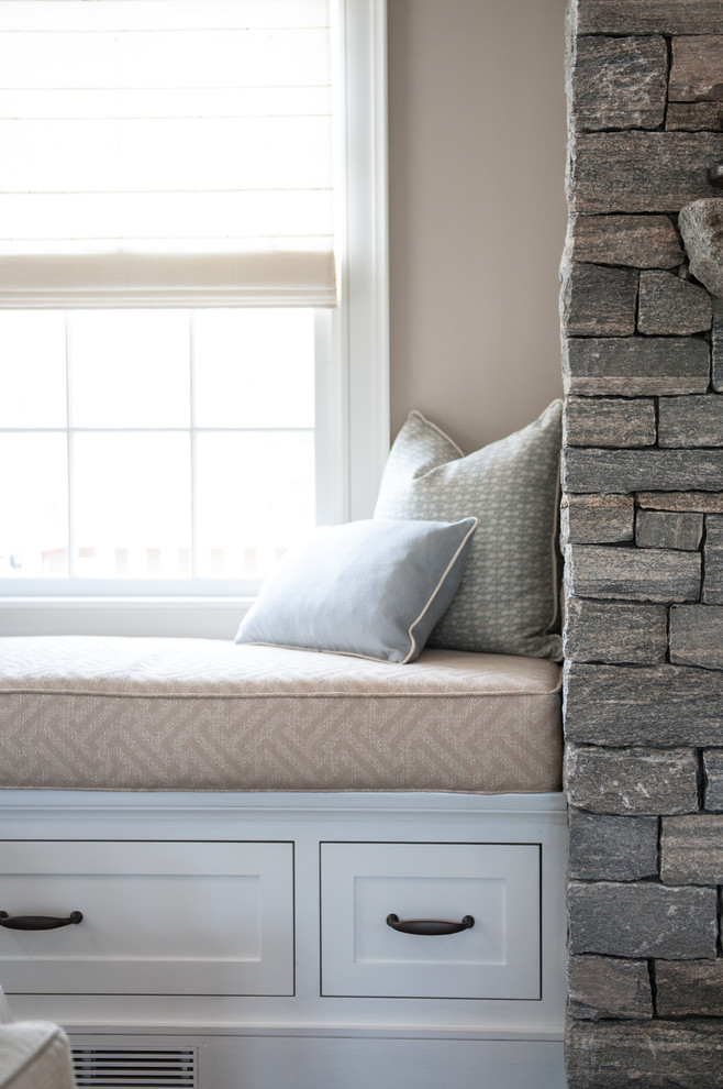 Snuggery Beach Style Living Room Boston by Stephens & Company