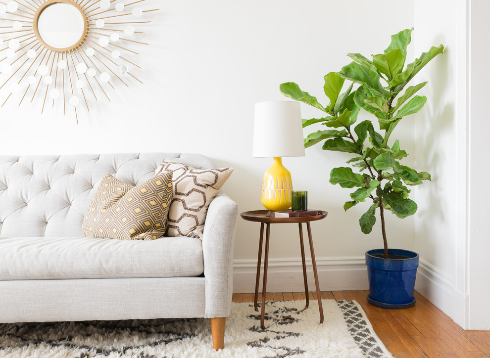 Living room - eclectic living room idea in Boston