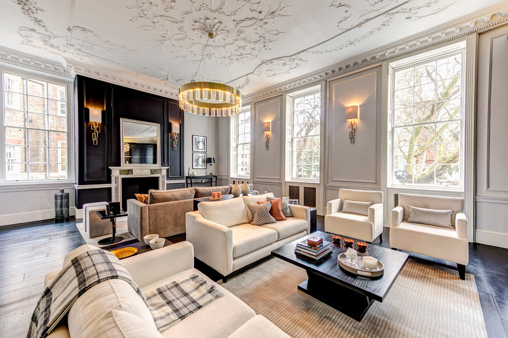 Soho Square Contemporary Living Room London by Fully Interiors