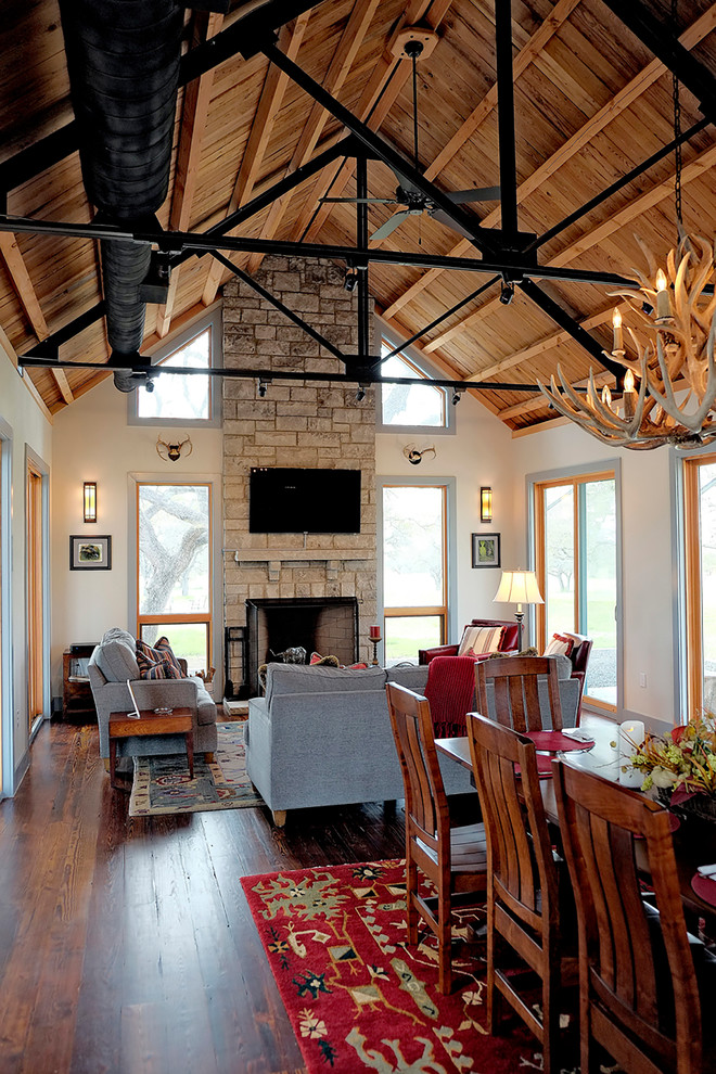 South Texas Ranch Rustic Living Room Austin by Black + Vernooy