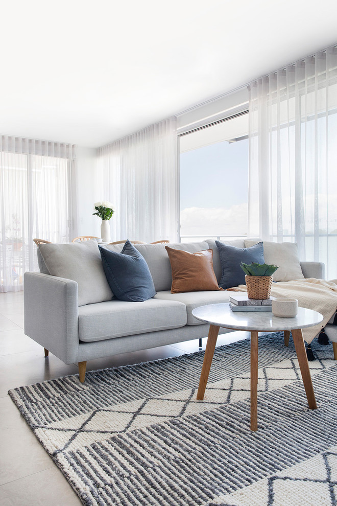 Design ideas for a scandinavian living room in Gold Coast - Tweed.