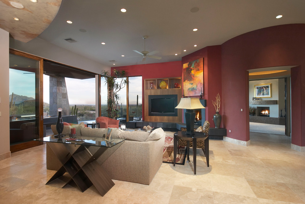 Living room - southwestern living room idea in Phoenix
