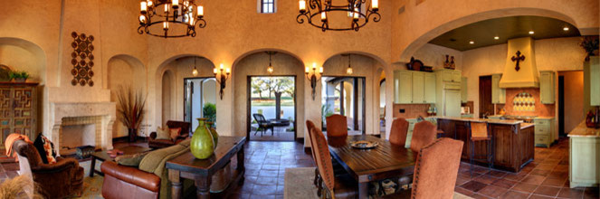 Spanish Hacienda Mediterranean Living Room Austin By Geschke Group Architecture Houzz