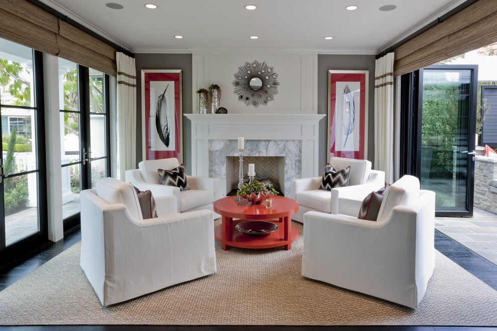 This is an example of a classic living room in Orange County.