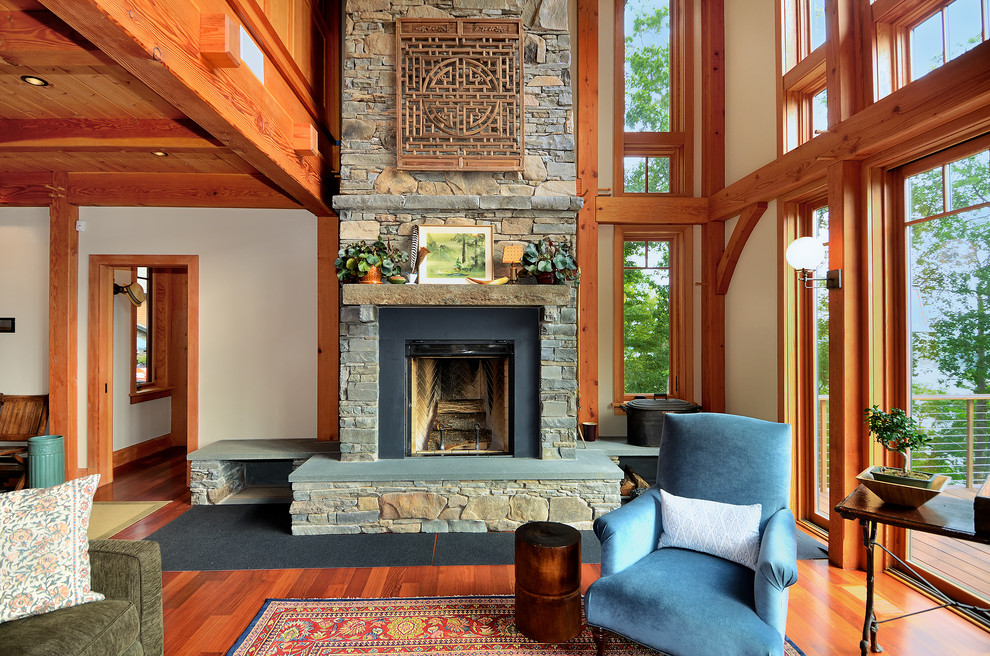 Split Rock Home Traditional Living Room Burlington by Timberpeg