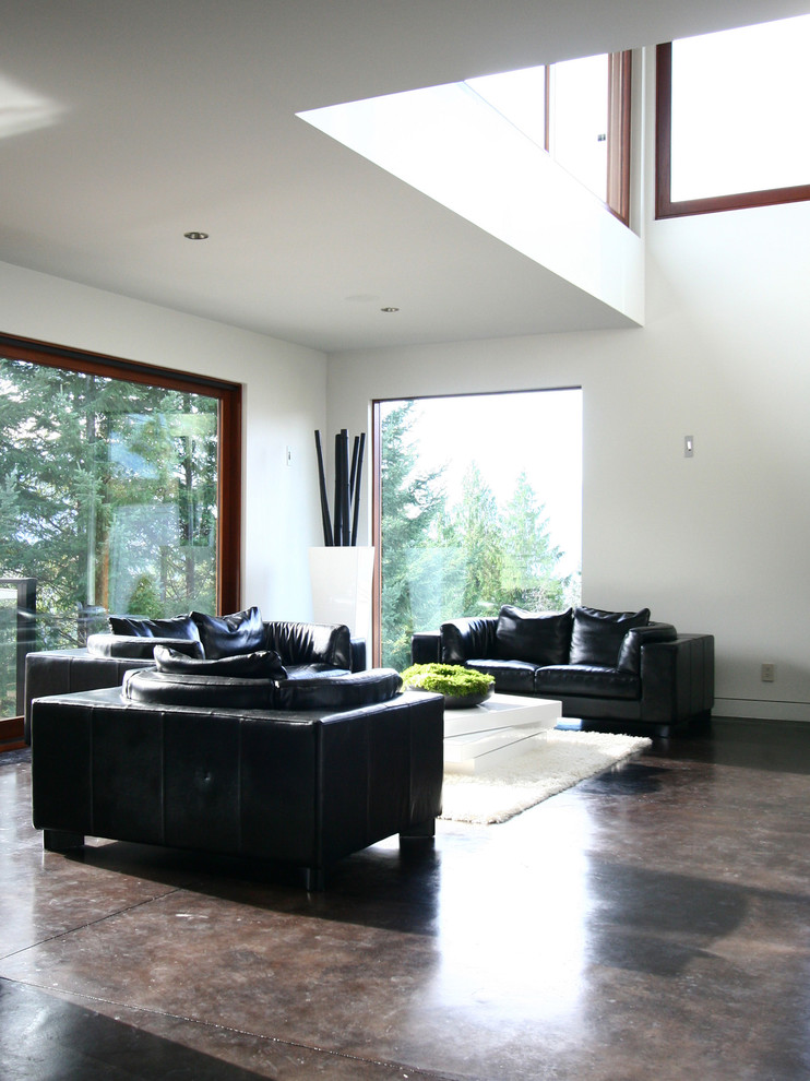 Design ideas for a contemporary living room in Vancouver.