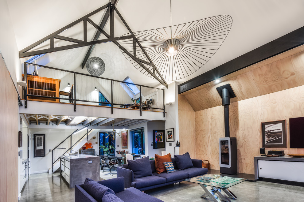 St. Davids Street, Lyttelton Contemporary Living Room