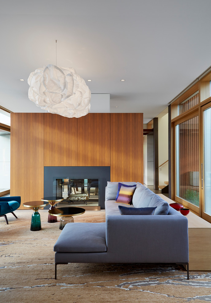 Inspiration for a contemporary living room in Chicago.