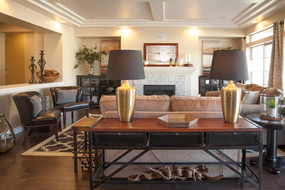 St. Jude Home decorated by Oak Express - Transitional - Living Room