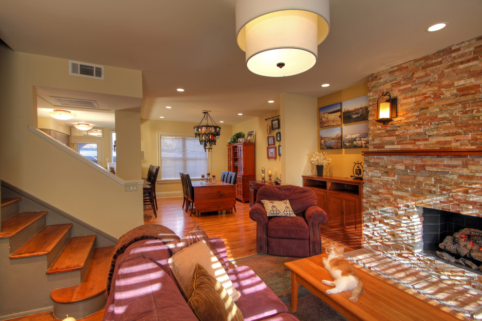 St. Louis Historic Condo Remodel Contemporary Living Room St