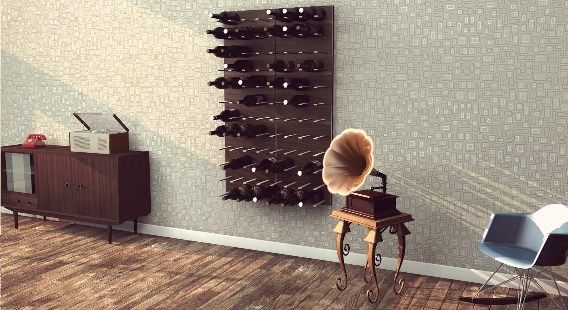 Helix Dual 5 (modern metal wall mounted wine rack) - Modern Wall Metal Wine  Rack - VintageView