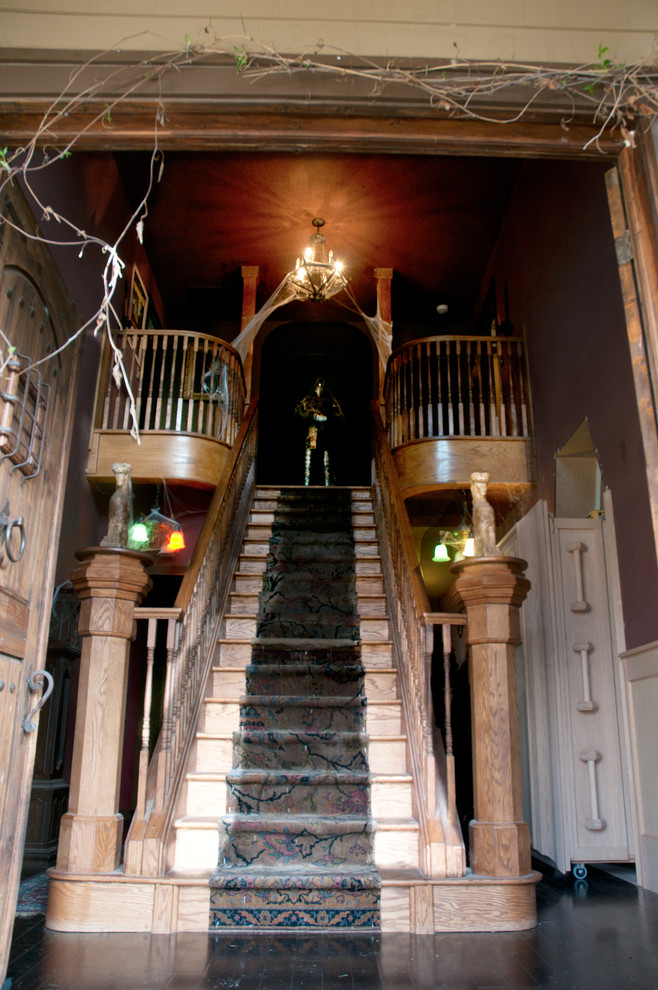 Staircase Eclectic Living Room Portland by Gem Finish Carpentry