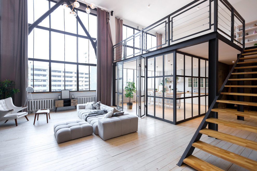 Design ideas for an urban living room in Toronto.