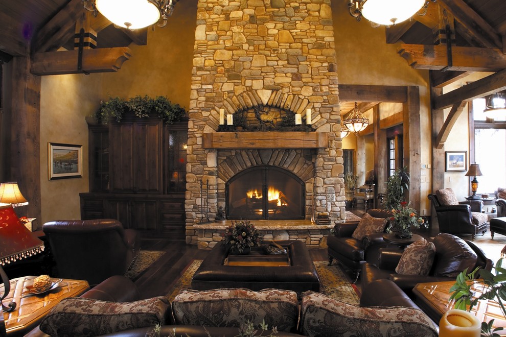 Photo of a rustic living room in Other.