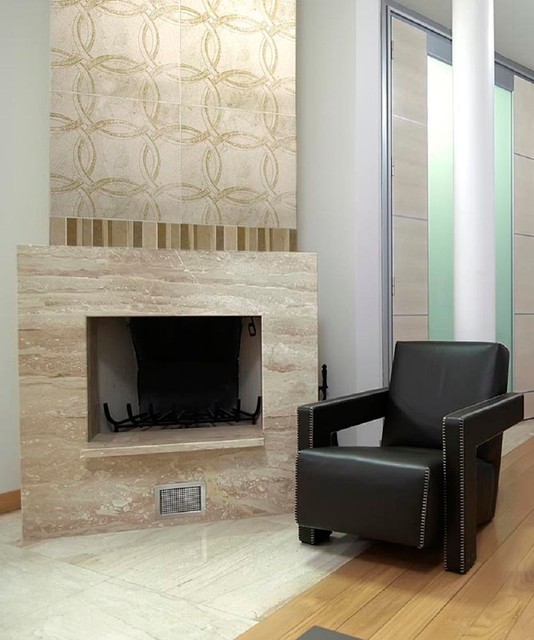 Stone Impressions Custom Murals & Accents Contemporain Salon Seattle par Tile Lines Houzz