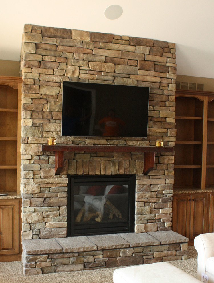 Stone Interiors & Exteriors Traditional Living Room St Louis by